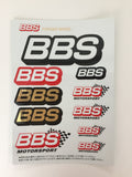 BBS Japan Stickers-BBS Wheels/Motorsports Sticker Sheet-JDM-Japan